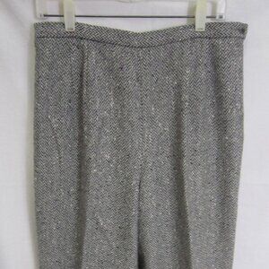 Talbots Grey and White Chevron Dress Pants, sz.14 NWT